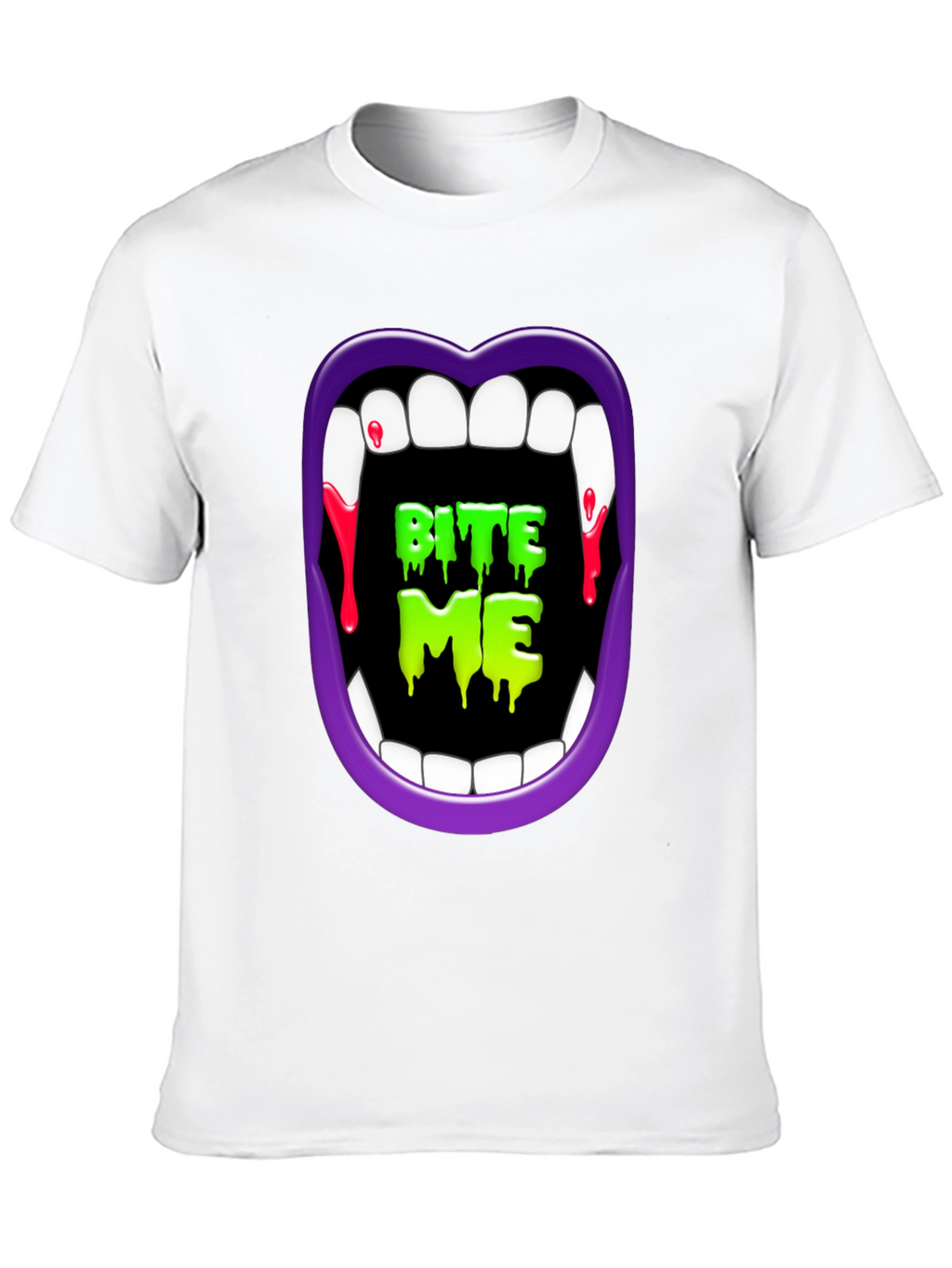 Bite Me Vampire Halloween Graphic Tee
