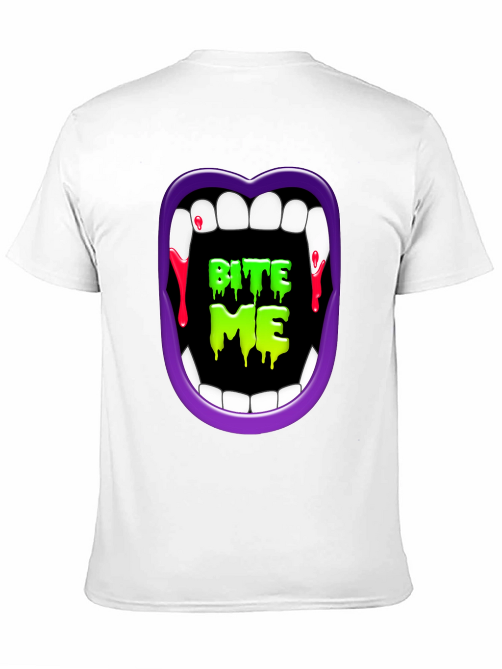 Bite Me Vampire Halloween Graphic Tee