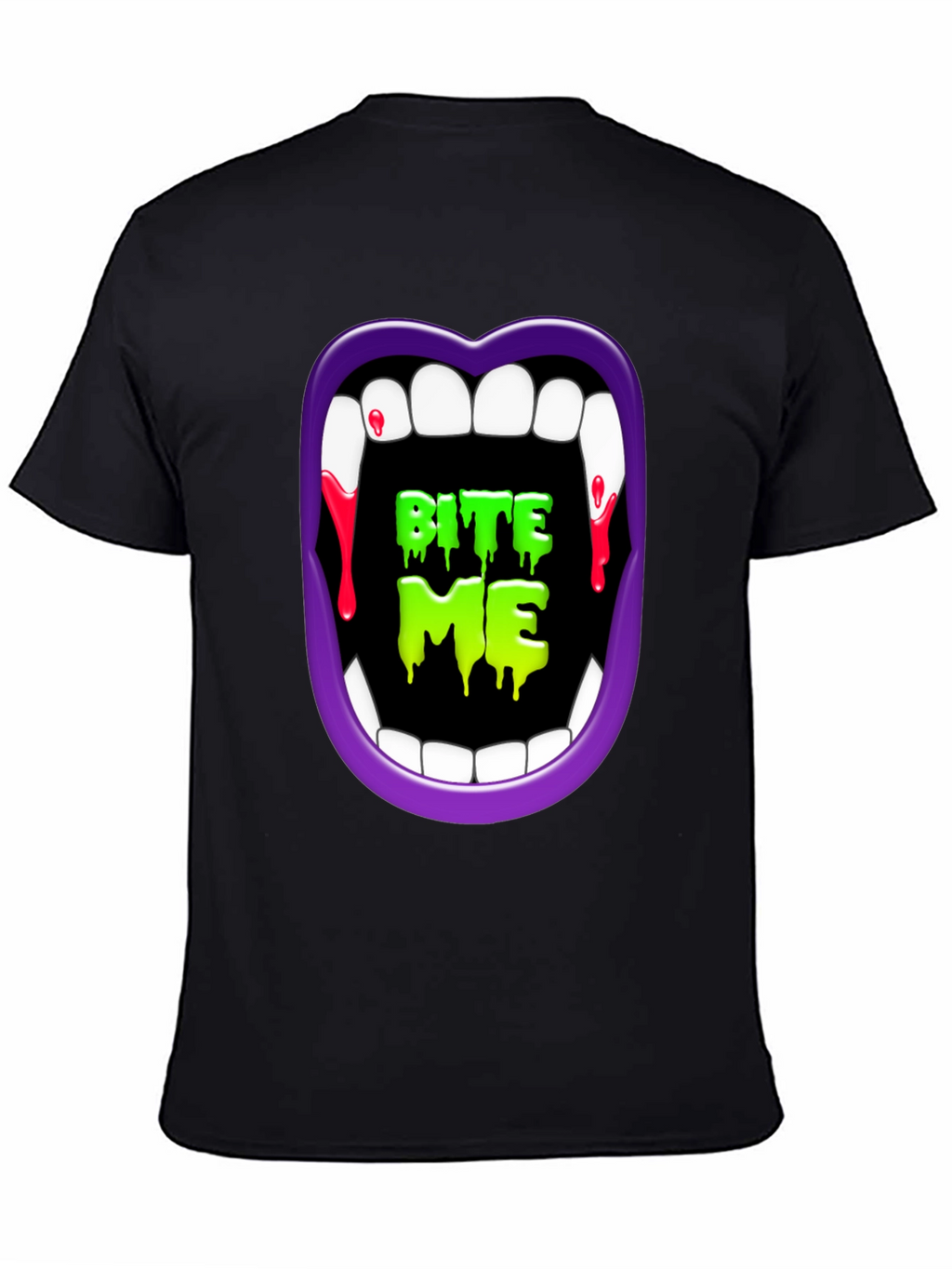 Bite Me Vampire Halloween Graphic Tee