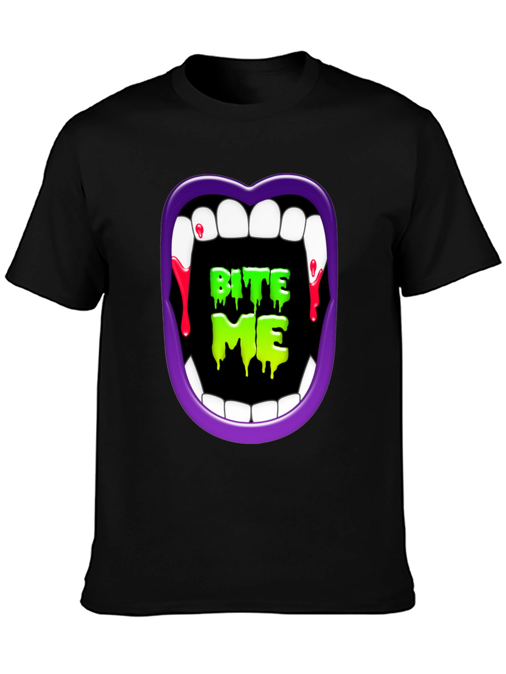 Bite Me Vampire Halloween Graphic Tee