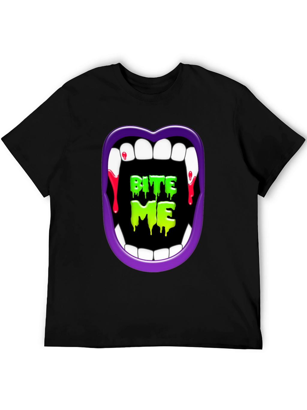 Bite Me Vampire Halloween Graphic Tee