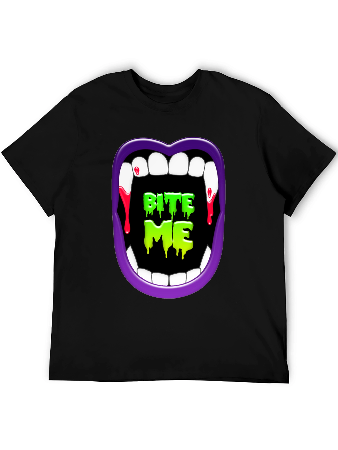 Bite Me Vampire Halloween Graphic Tee