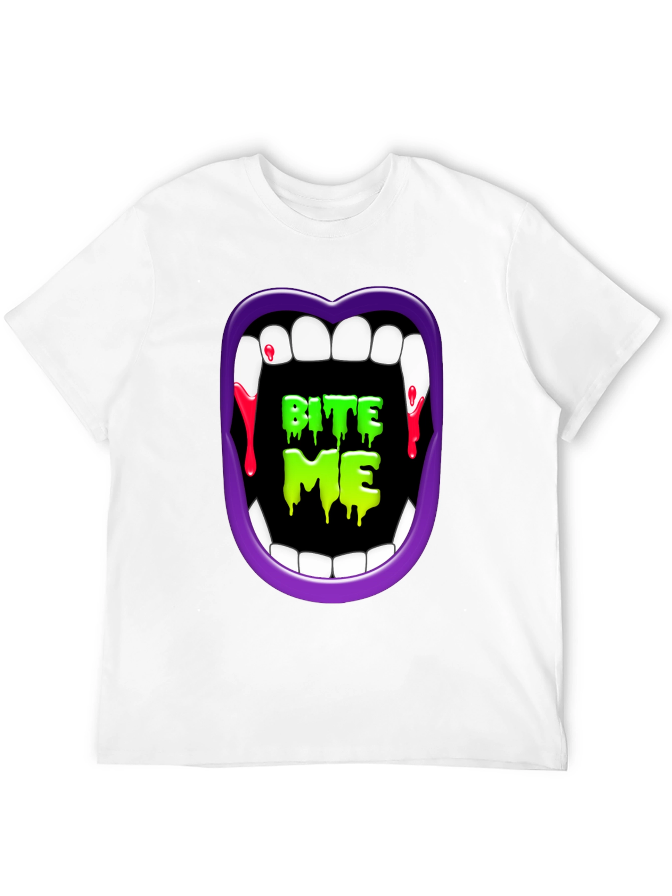 Bite Me Vampire Halloween Graphic Tee