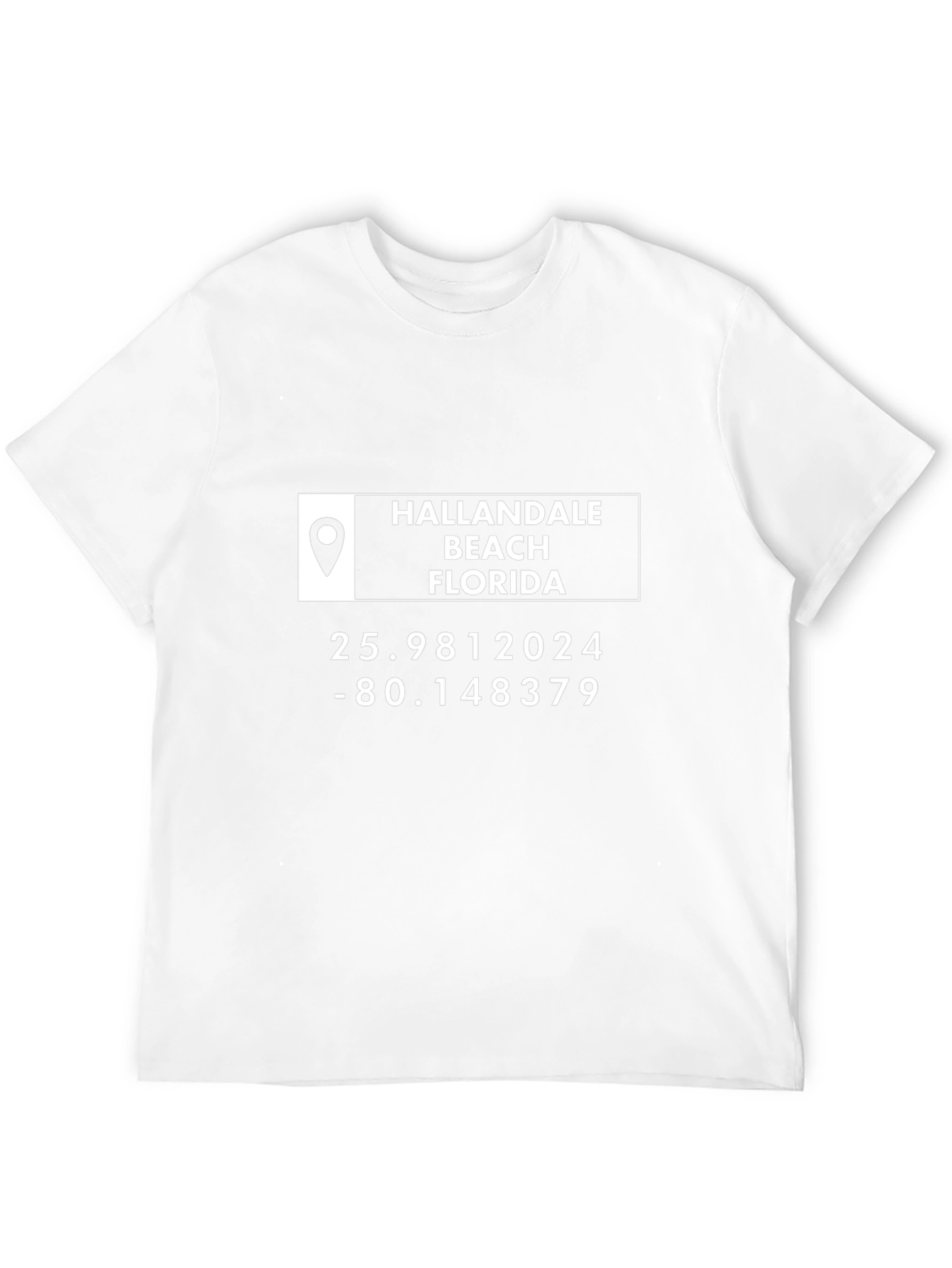 Hallandale Beach Florida T-Shirt Coordinates