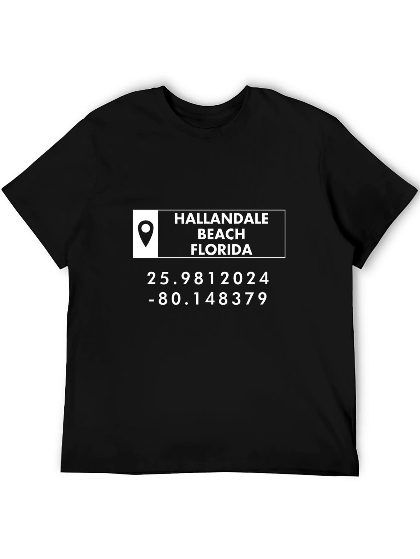 Hallandale Beach Florida T-Shirt Coordinates