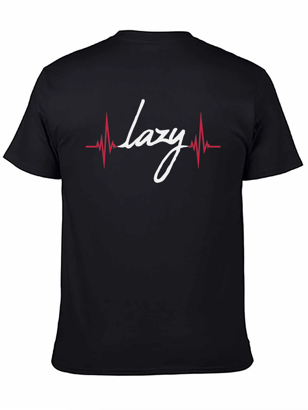 Lazy Heartbeat Graphic Tee - Black Cotton T-Shirt