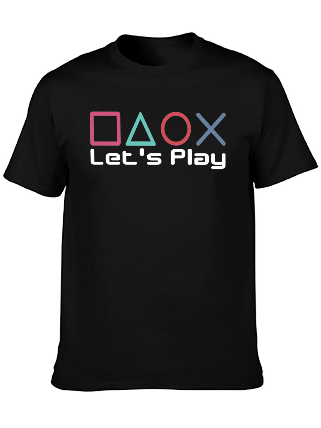 Lets Play Gaming Tee - Playstation Inspired Design
