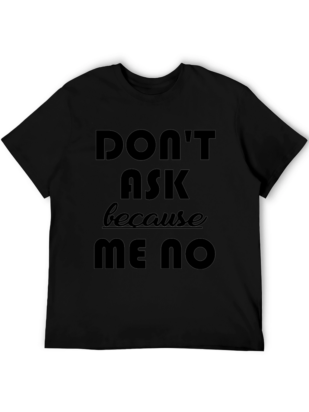 Dont Ask Me No Graphic Tee - Black