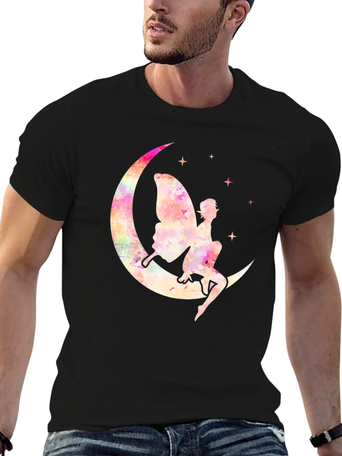 Fairy Moon Watercolor Graphic Tee