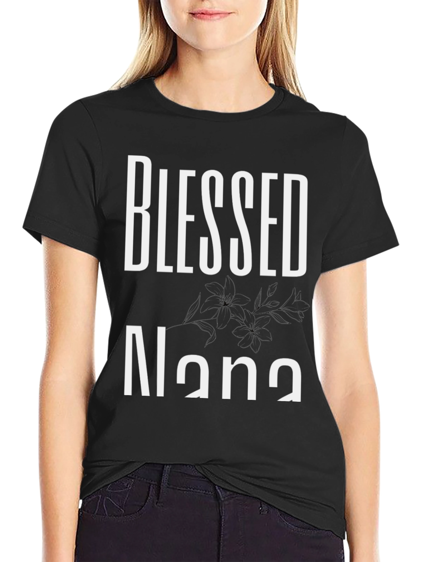 Blessed Nana Black T-Shirt