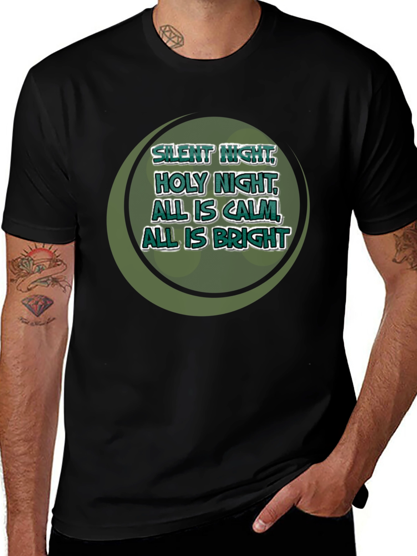 Silent Night Holiday Graphic Tee