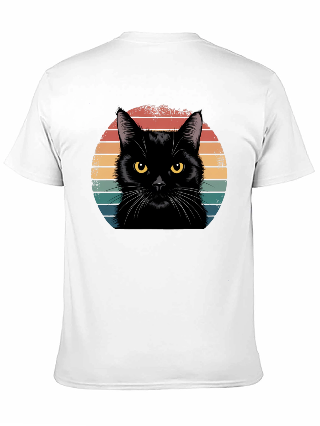Retro Black Cat T-Shirt - Vintage Style Tee