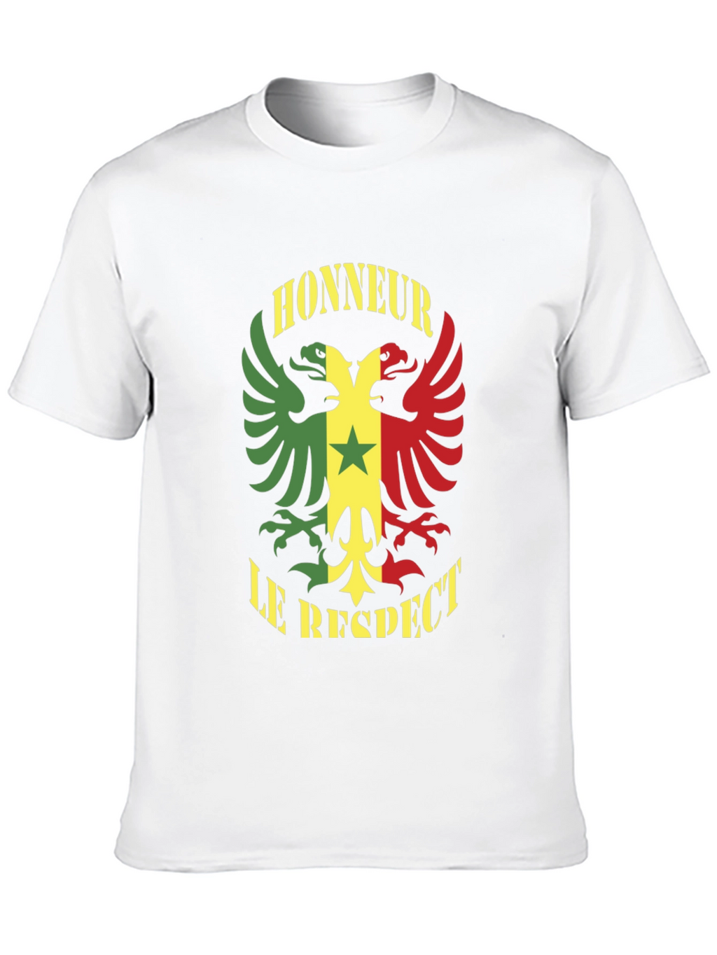 Honour Respect T-Shirt Senegal Flag Graphic Tee