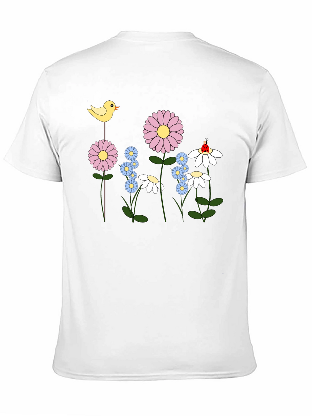 Floral Cartoon T-Shirt