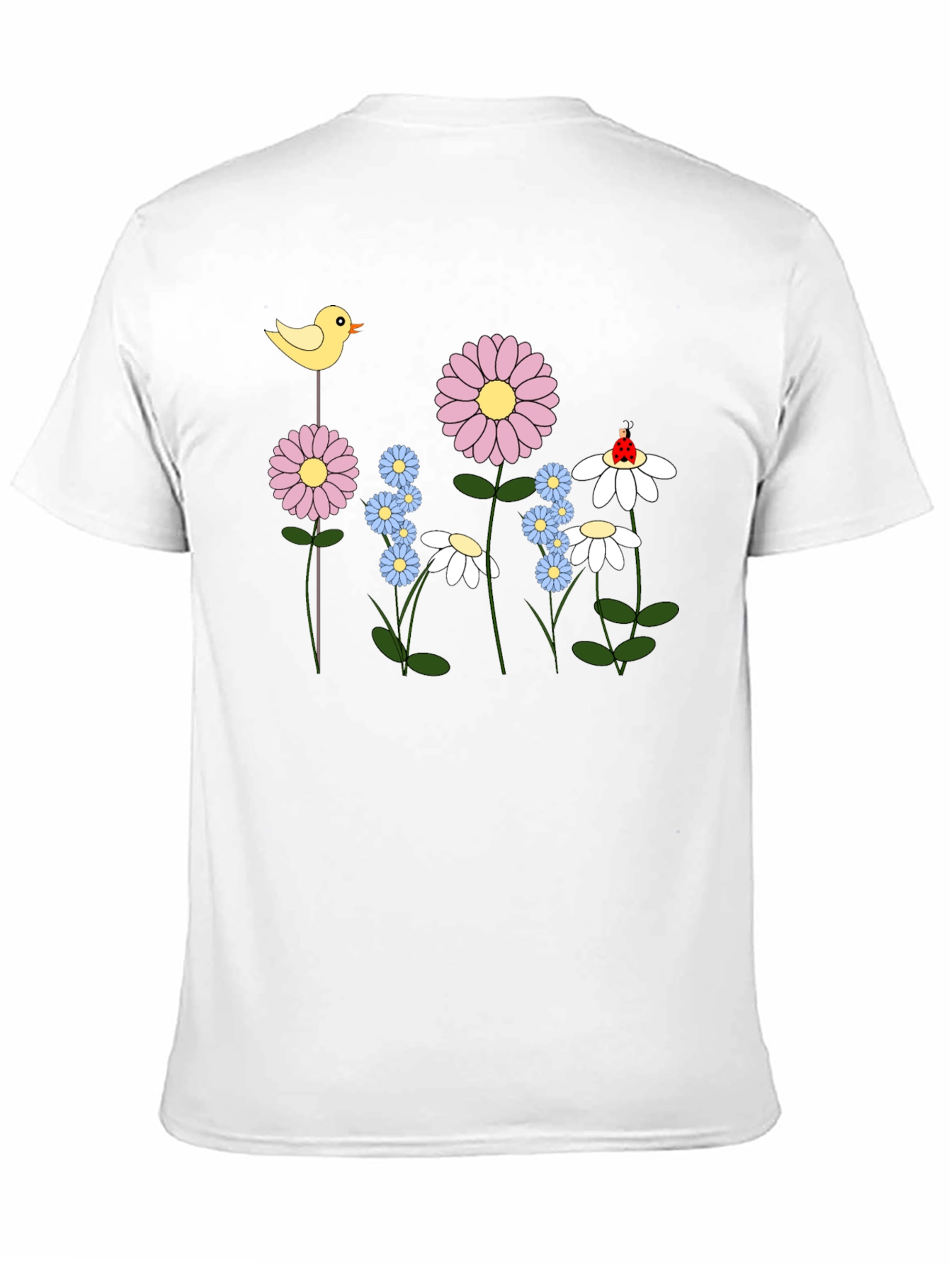 Floral Cartoon T-Shirt