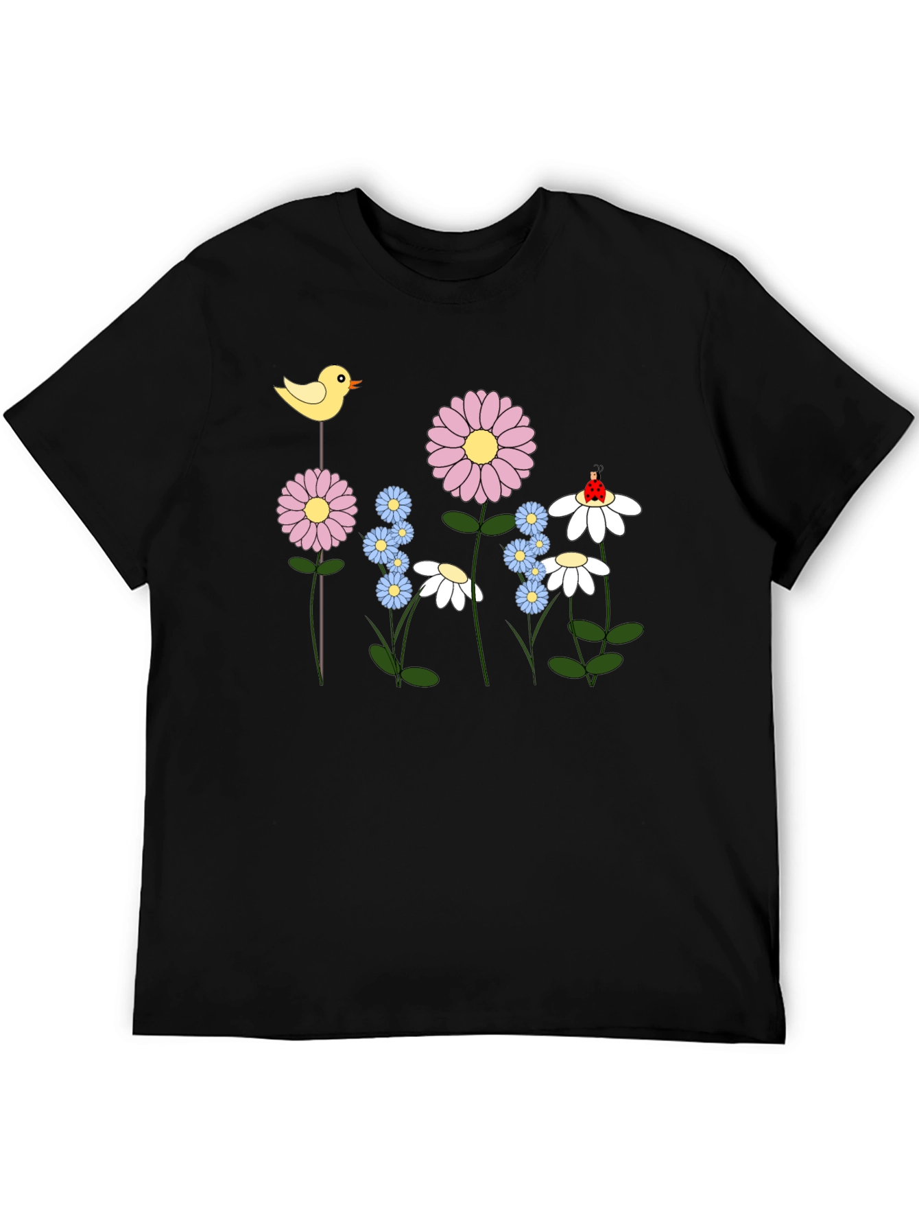 Floral Cartoon T-Shirt