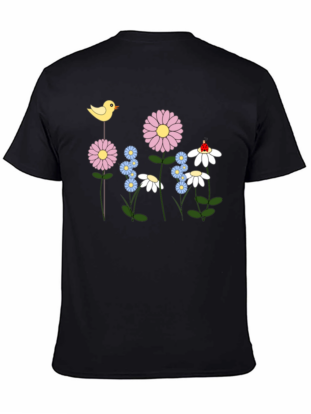 Floral Cartoon T-Shirt