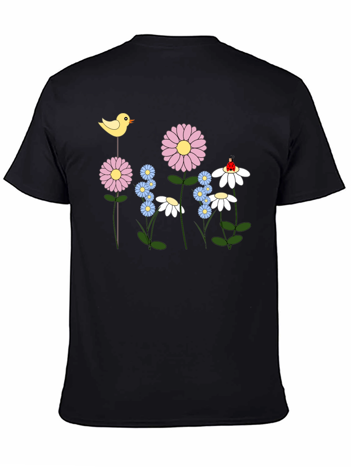 Floral Cartoon T-Shirt