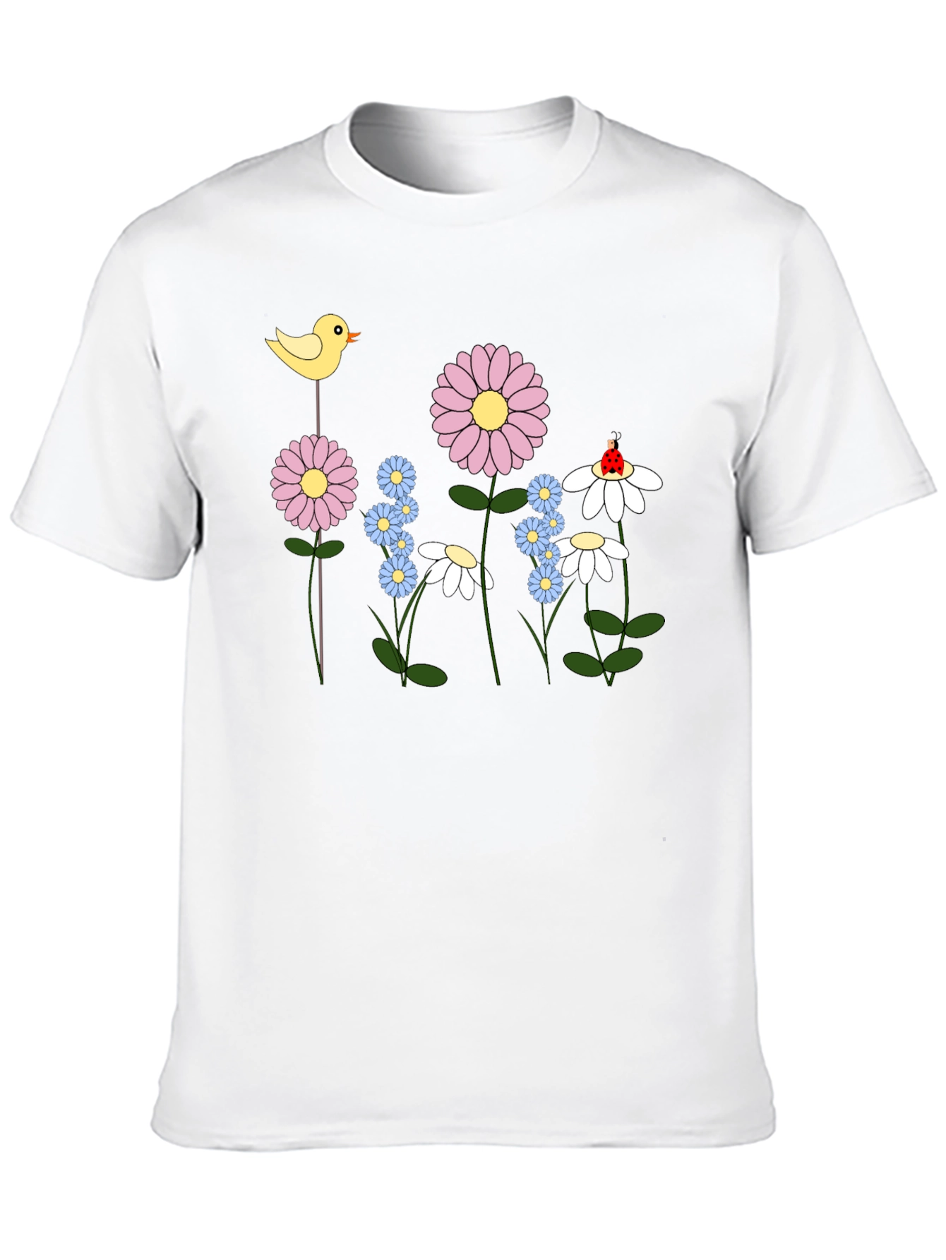 Floral Cartoon T-Shirt