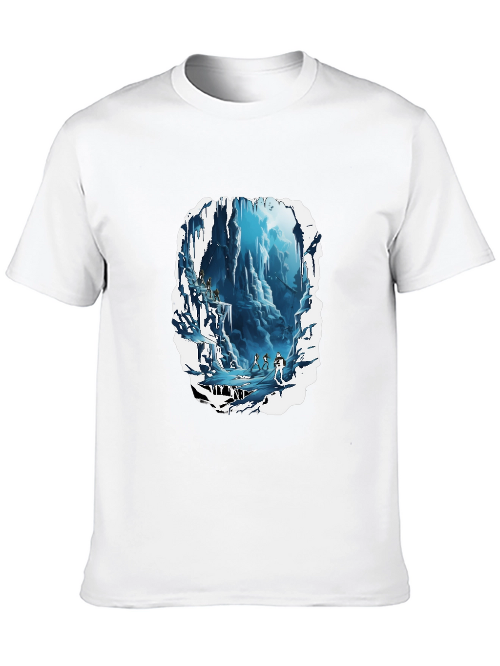 Icy Cave Adventure T-Shirt - Bold Graphic Tee