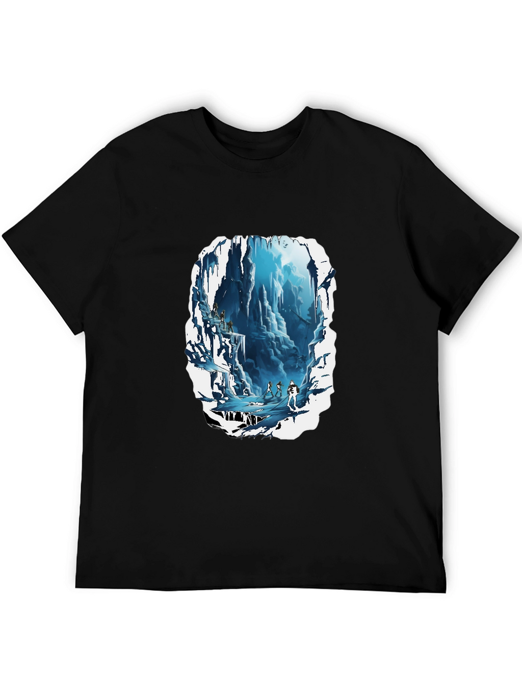 Icy Cave Adventure T-Shirt - Bold Graphic Tee
