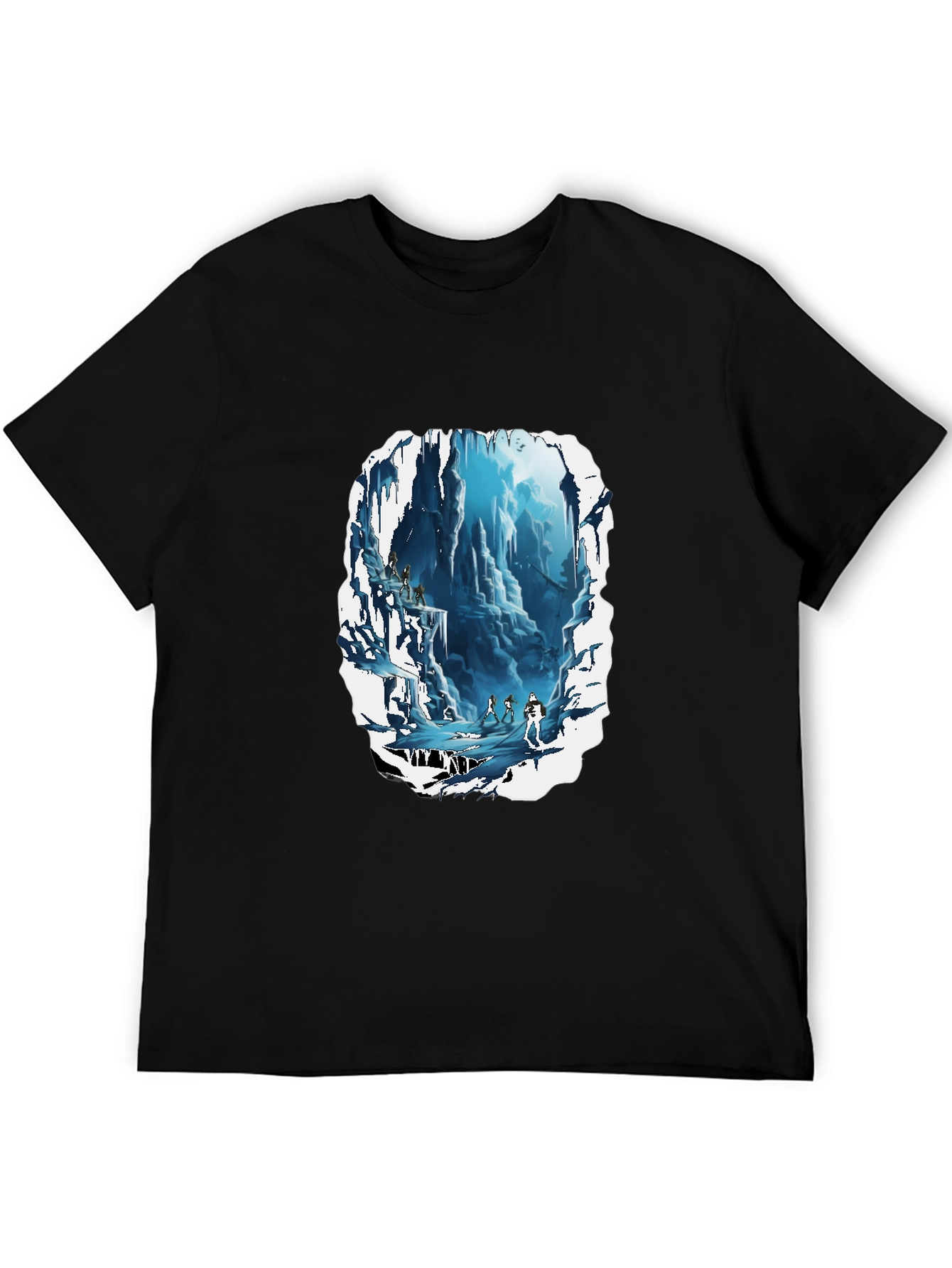 Icy Cave Adventure T-Shirt - Bold Graphic Tee