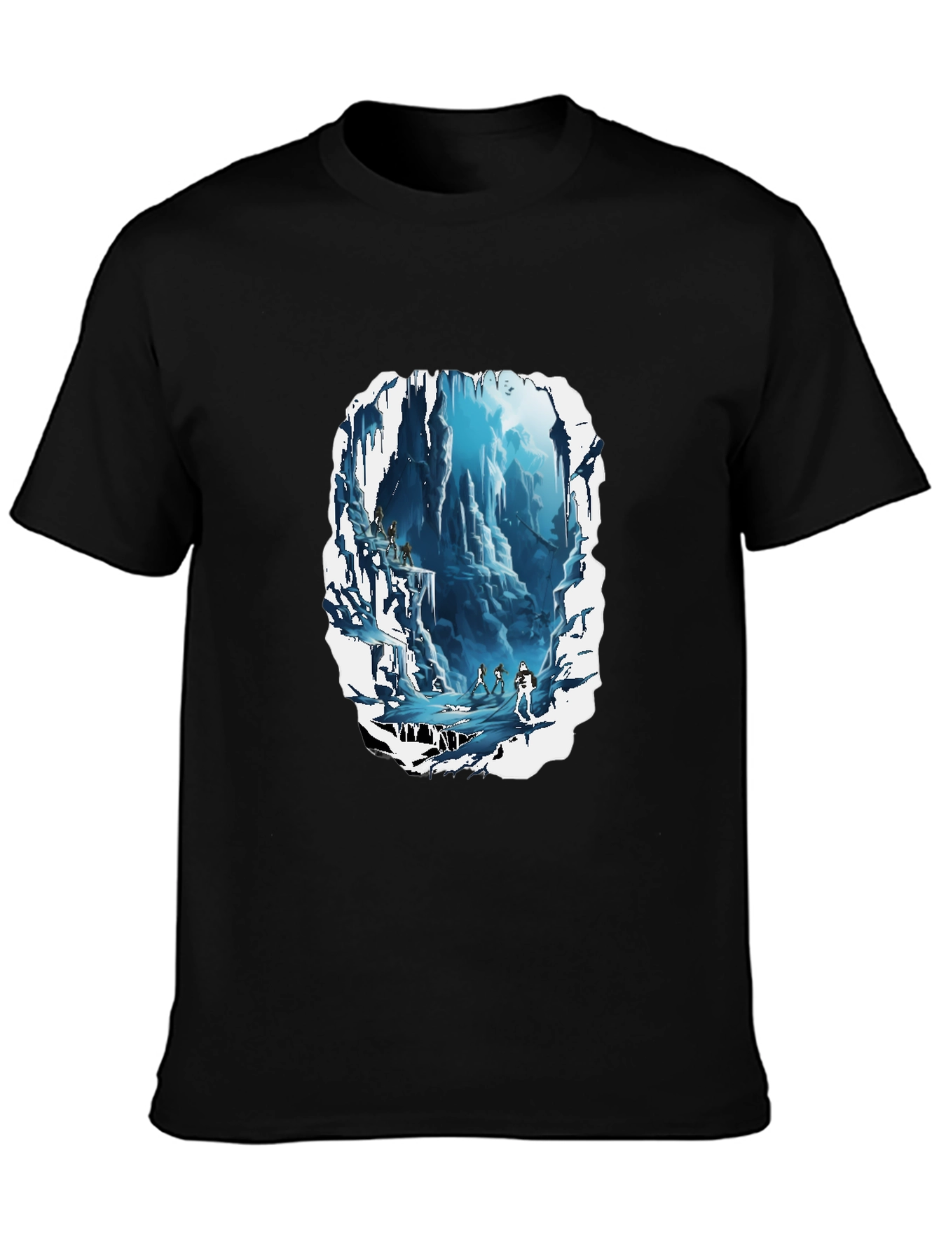 Icy Cave Adventure T-Shirt - Bold Graphic Tee