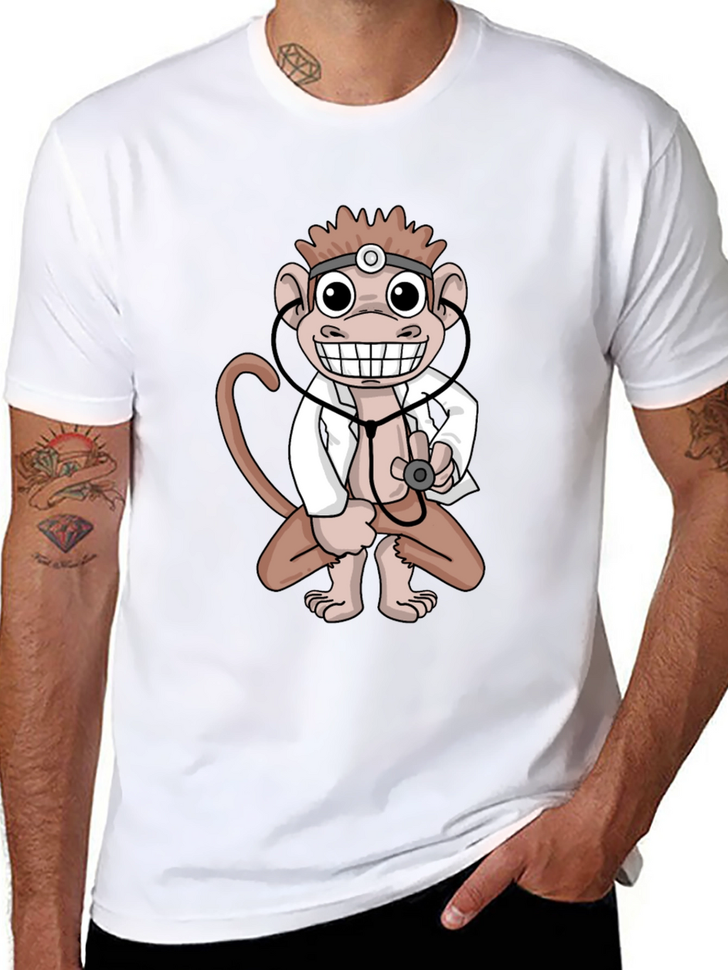 Monkey Doctor T-Shirt - Unique Novelty Tee
