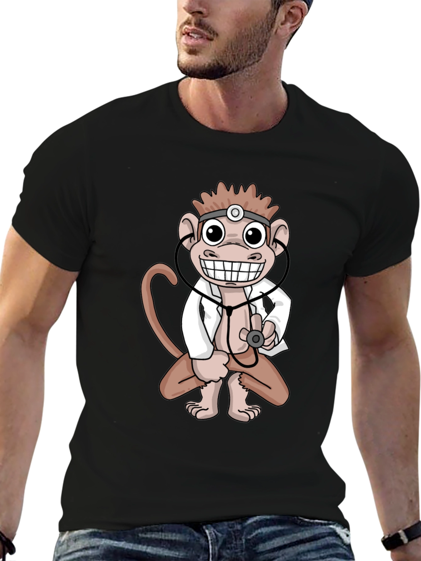 Monkey Doctor T-Shirt - Unique Novelty Tee