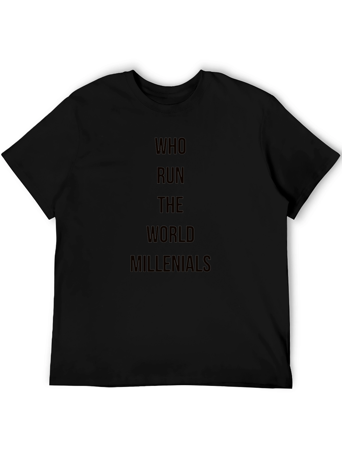 Millennials Rule Black Graphic T-Shirt