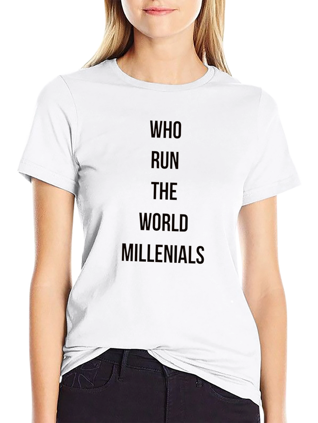 Millennials Rule Black Graphic T-Shirt