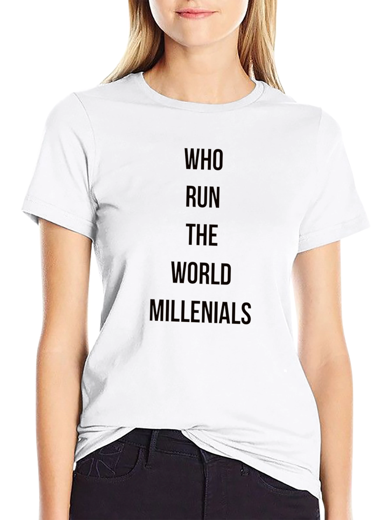 Millennials Rule Black Graphic T-Shirt