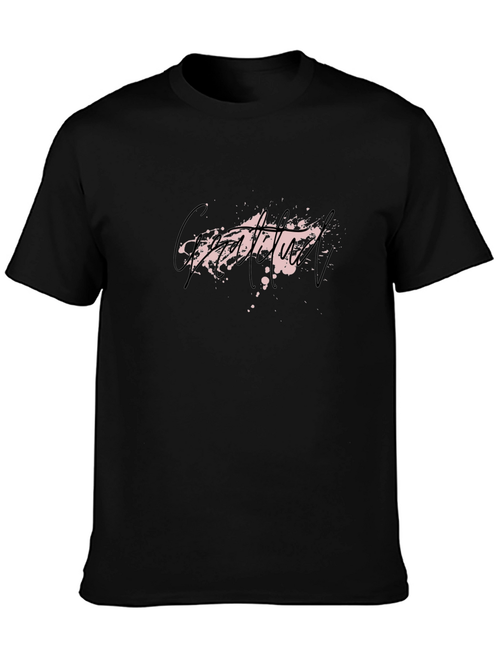 Graffiti Splash Print Black T-Shirt