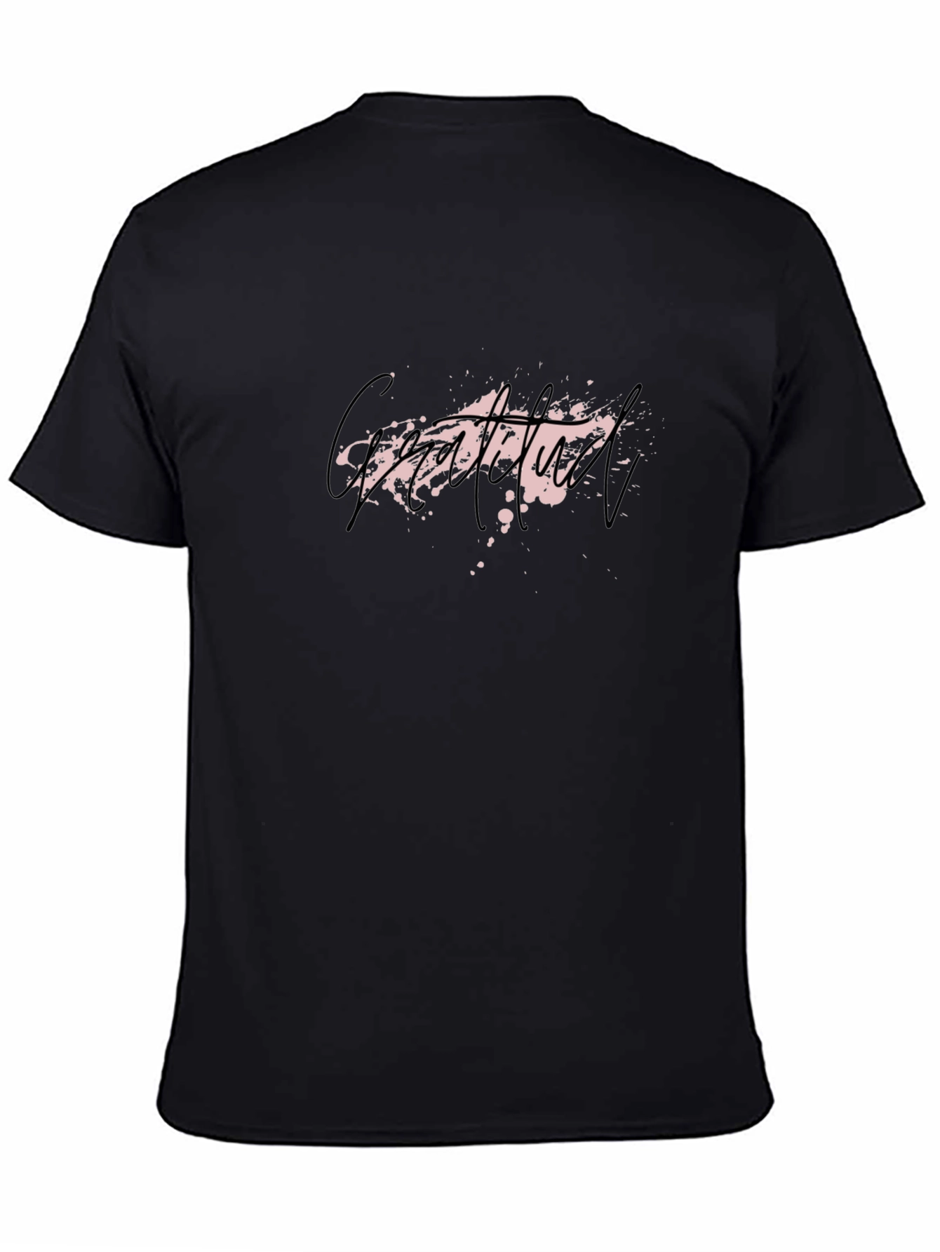 Graffiti Splash Print Black T-Shirt