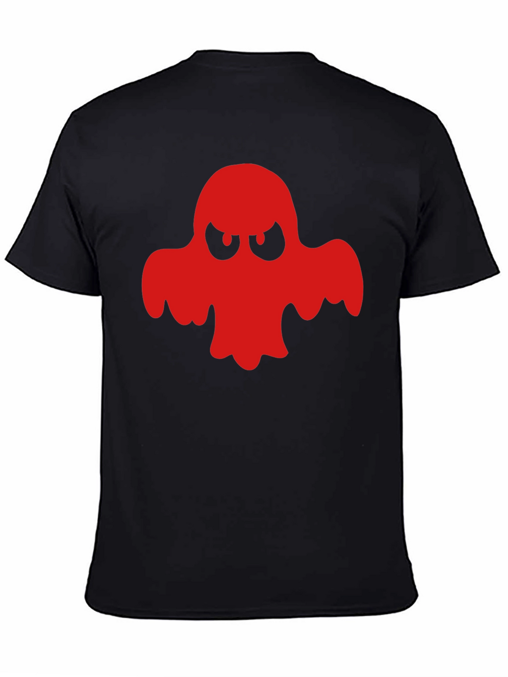 Red Ghost Graphic Black T-Shirt - Halloween