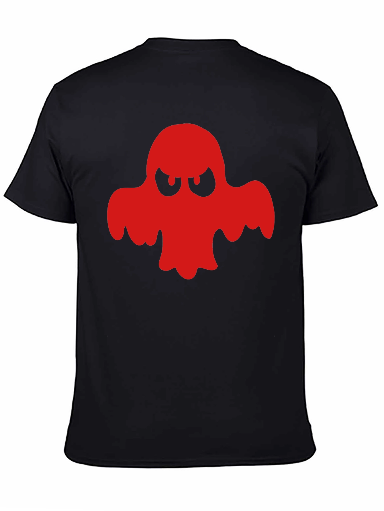 Red Ghost Graphic Black T-Shirt - Halloween