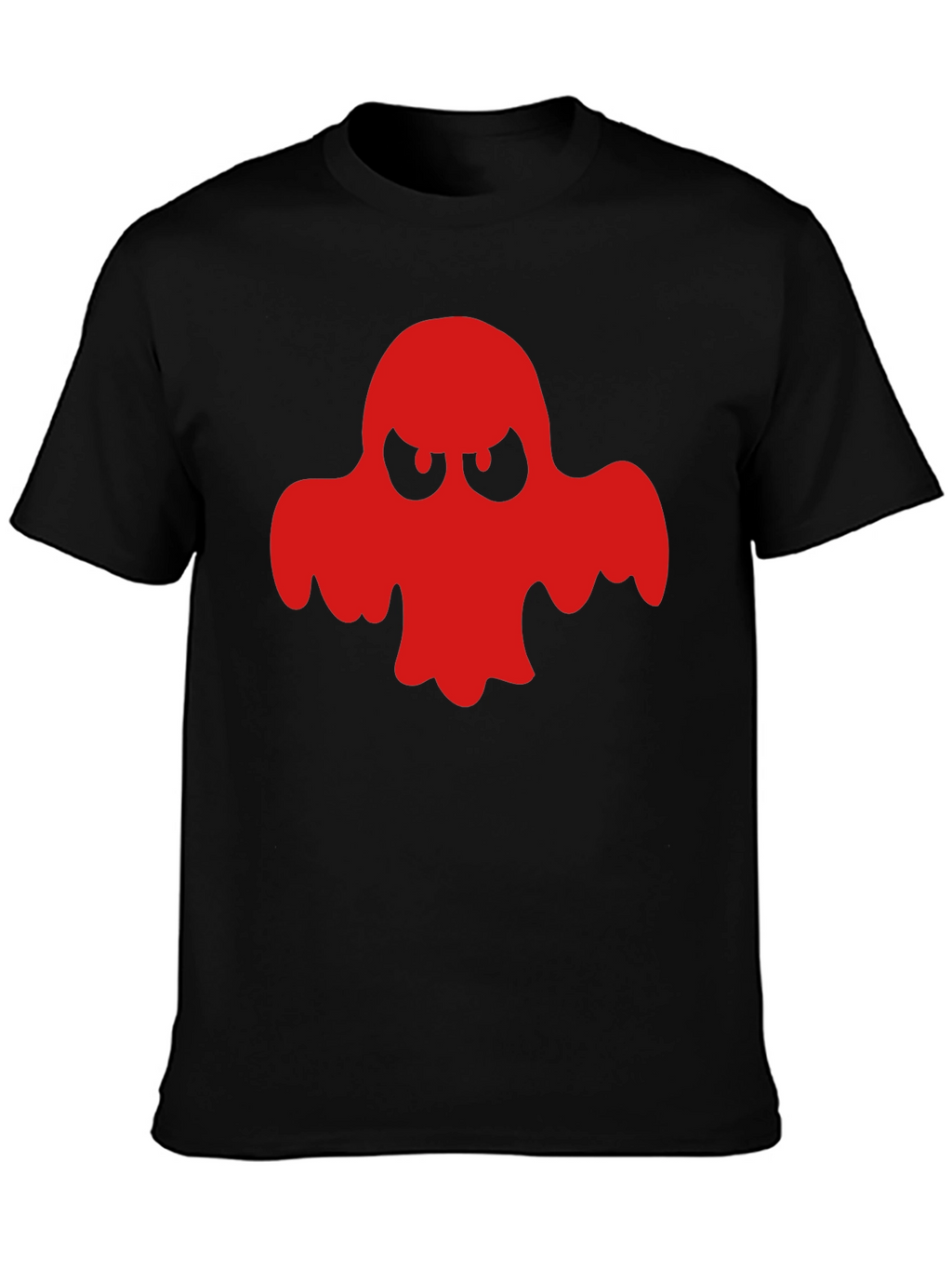 Red Ghost Graphic Black T-Shirt - Halloween
