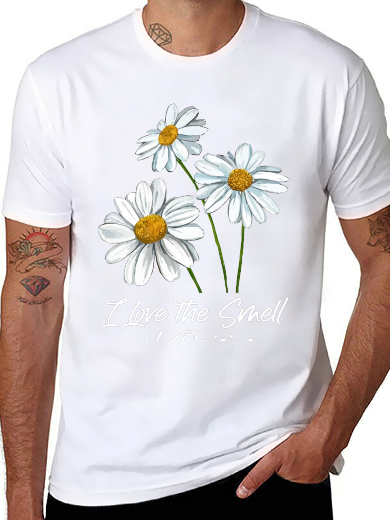 Daisy Graphic Tee: Love the Smell!
