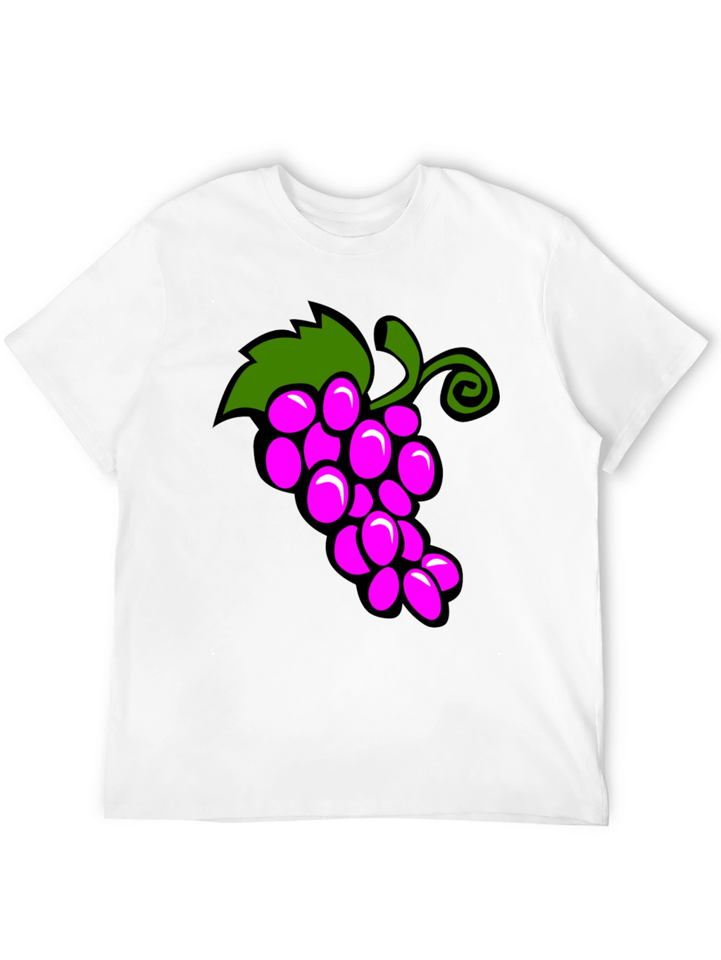 Funny Grapes Graphic Black T-Shirt