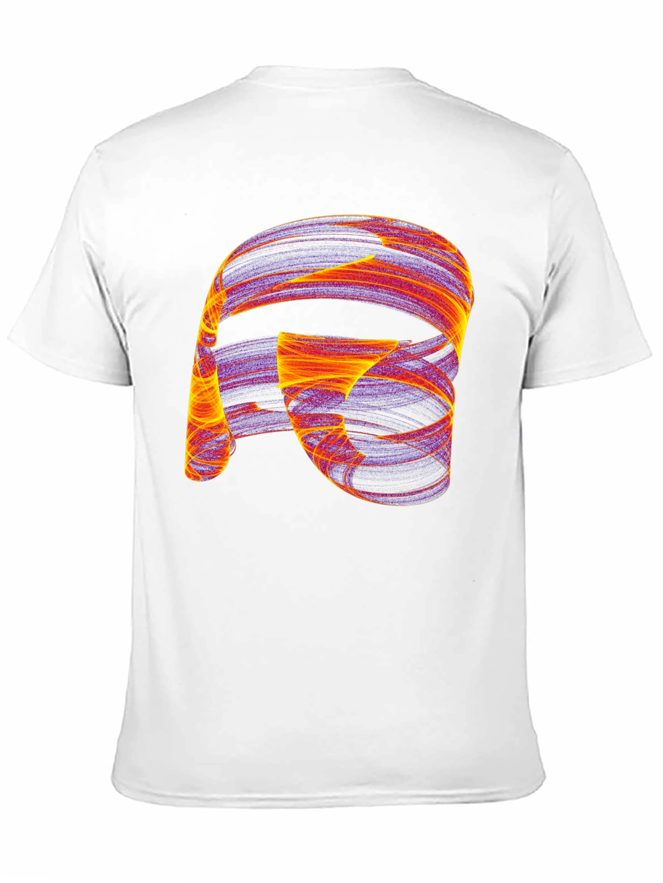 Abstract Swirl Graphic Black T-Shirt