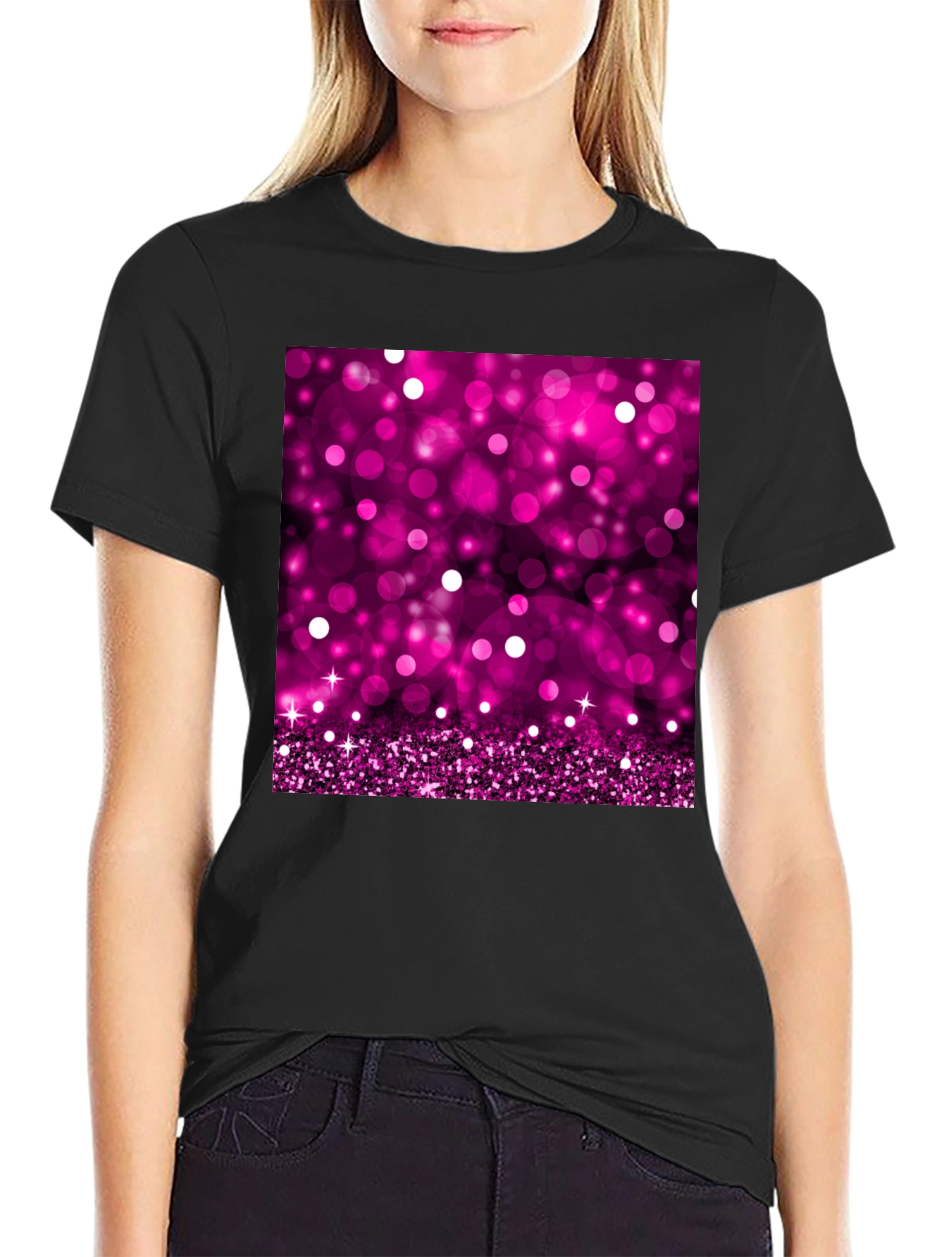 Sparkling Pink Bokeh T-Shirt