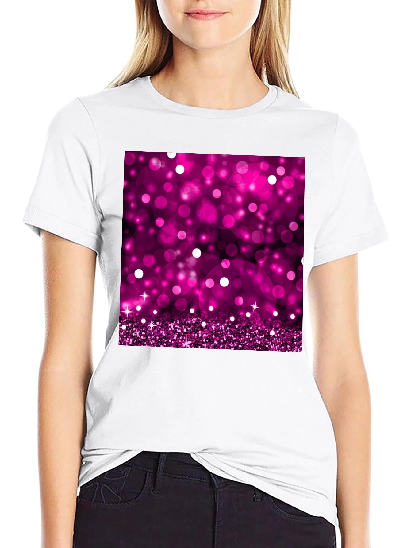 Sparkling Pink Bokeh T-Shirt