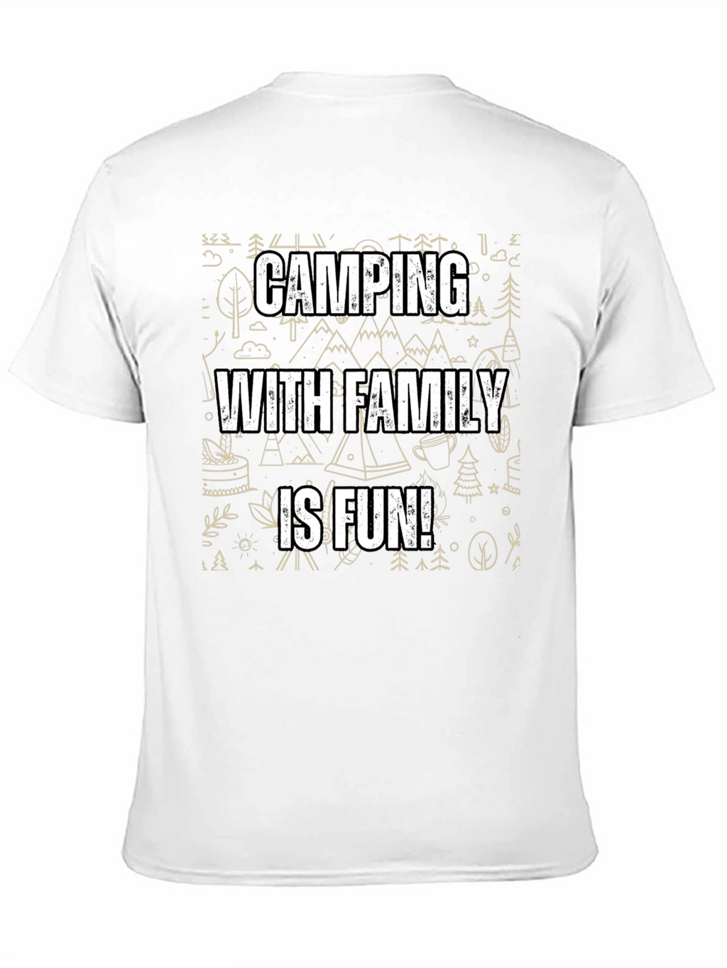 Camping With Family Is Fun Black T-Shirt