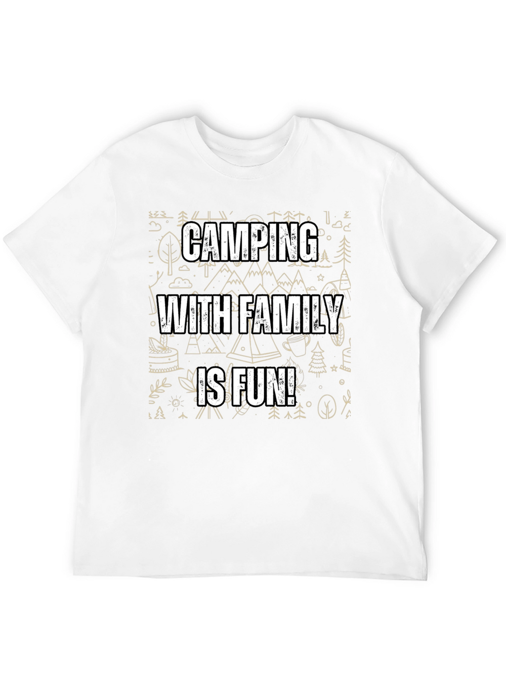 Camping With Family Is Fun Black T-Shirt