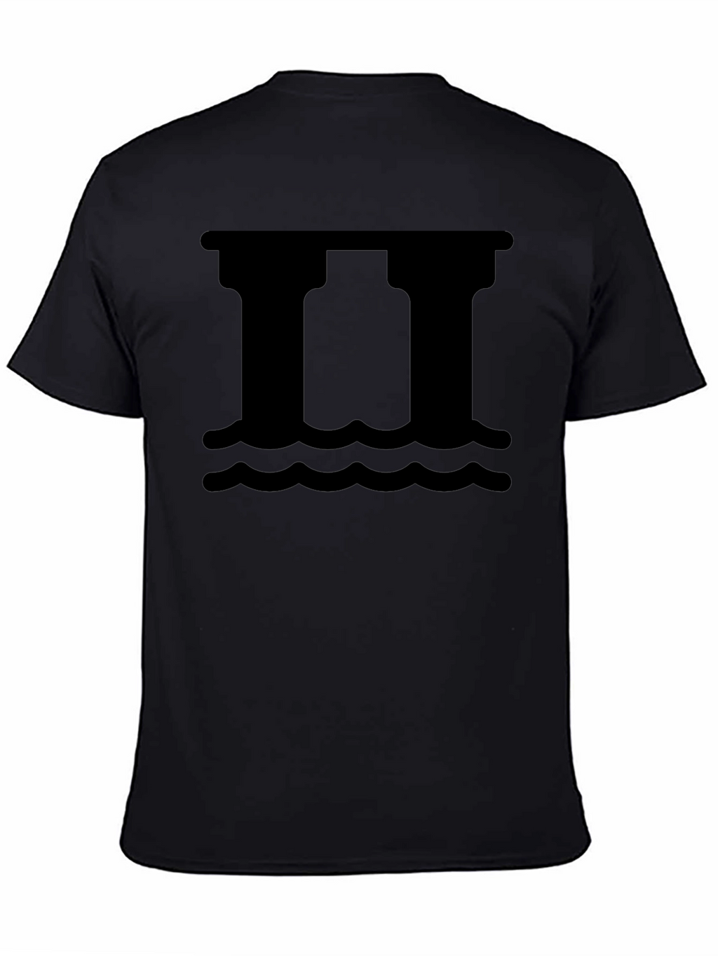 Black Graphic Tee - Bridge Over Water