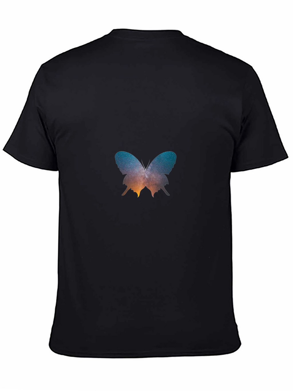 Butterfly Galaxy Graphic Black T-Shirt