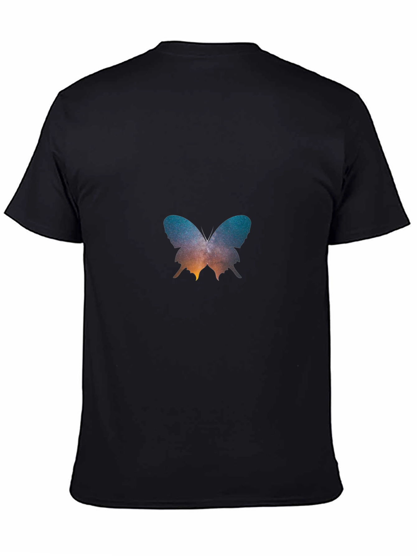 Butterfly Galaxy Graphic Black T-Shirt