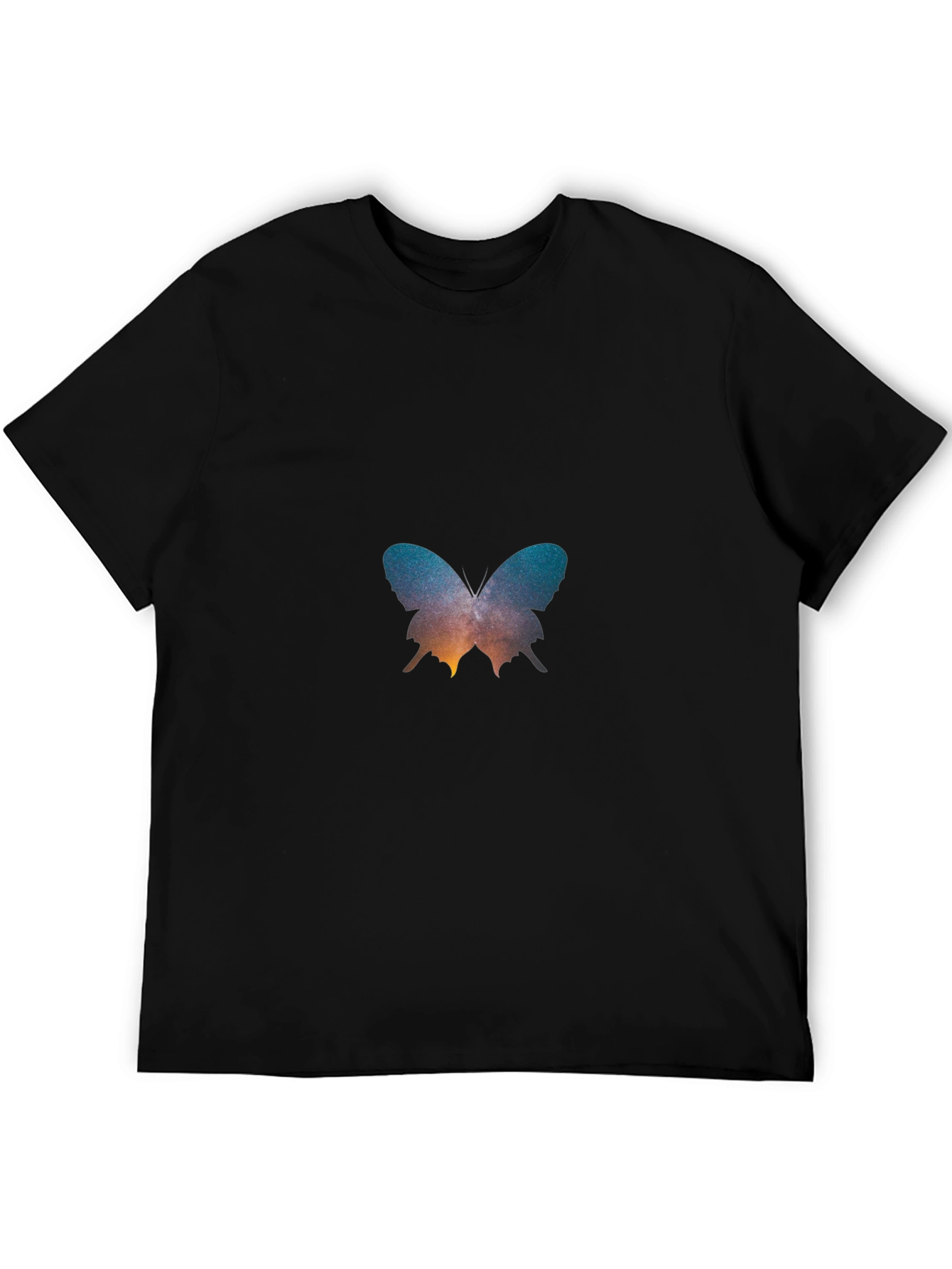 Butterfly Galaxy Graphic Black T-Shirt