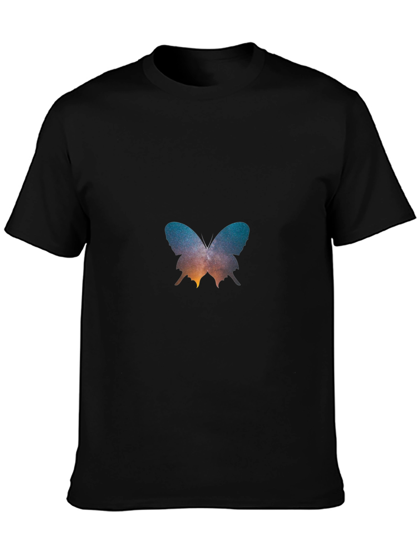 Butterfly Galaxy Graphic Black T-Shirt