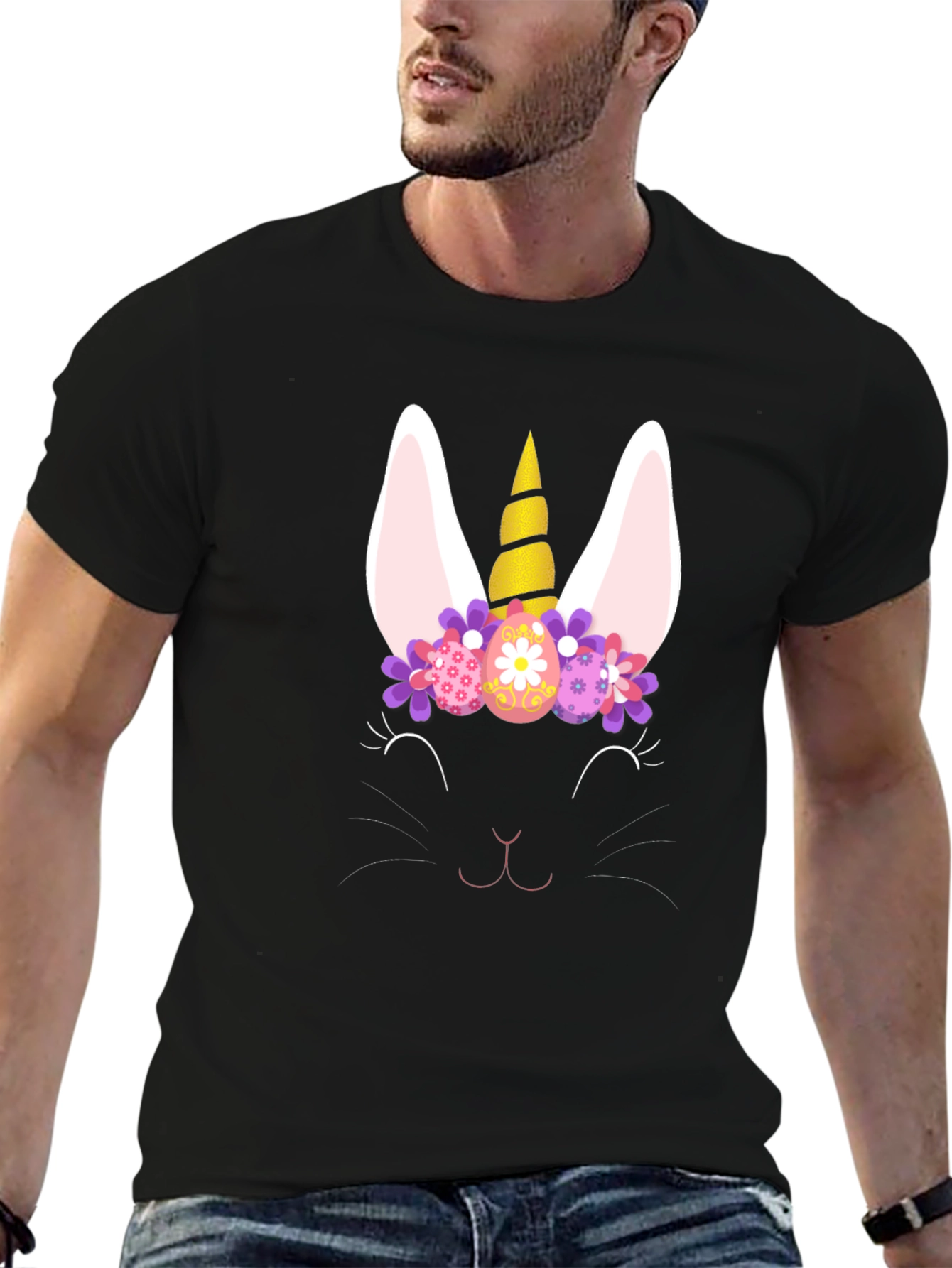 Unicorn Easter Bunny T-Shirt - Cute Graphic Tee